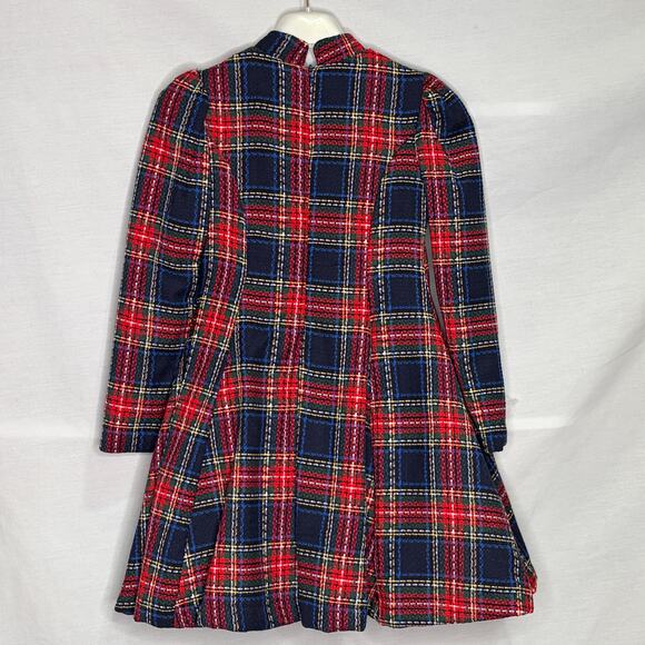 Irpa Lyra Girls Red Tartan Plaid Classic Dress 10Y New - Picture 2 of 8